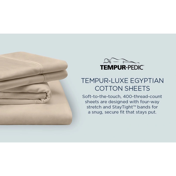 TEMPUR Luxe Egyptian Cotton Sheet Set Cool Gray