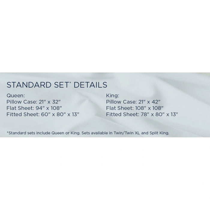 TEMPUR Luxe Egyptian Cotton Sheet Set White
