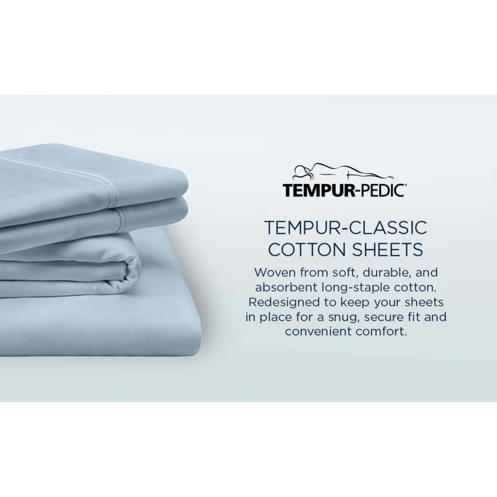 TEMPUR Classic Cotton Sheet Set Cool Gray