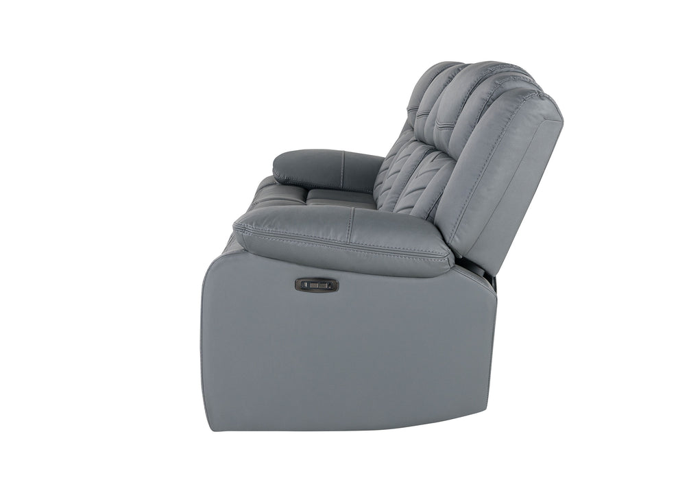U7068 GREY 10 PWR REC SOFA/PWR CONSOLE REC LOVESEAT/PWR RECLINER W/LED
