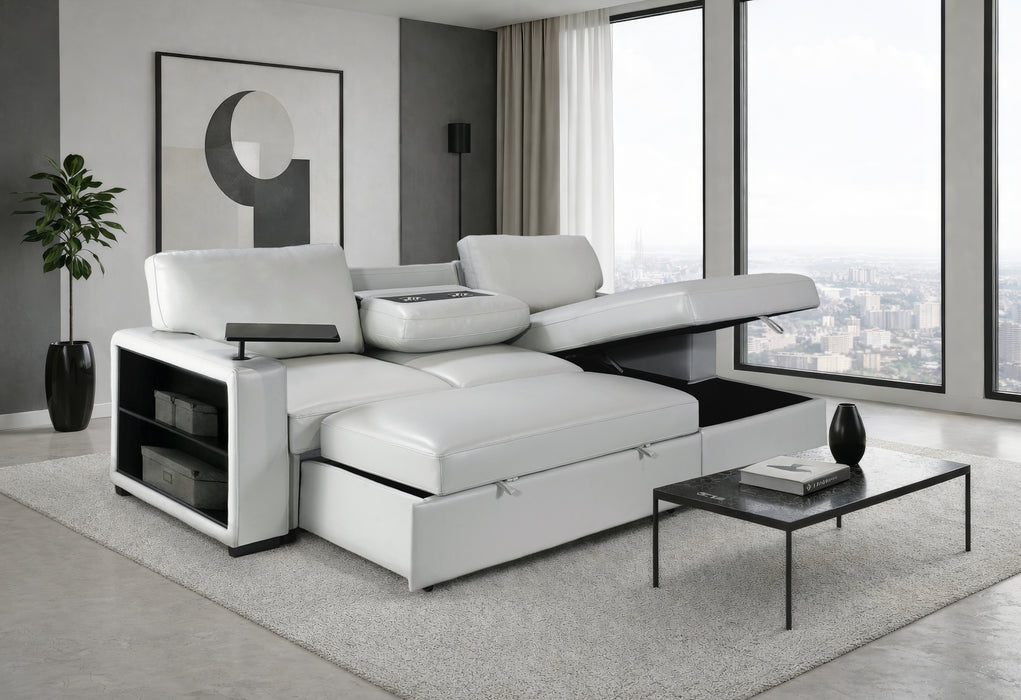 U0212 BLANCHE SILVER PULL OUT SOFA BED