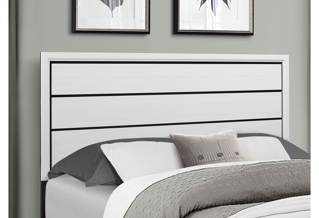KATE WHITE QUEEN BED, DRESSER, MIRROR, NIGHTSTAND