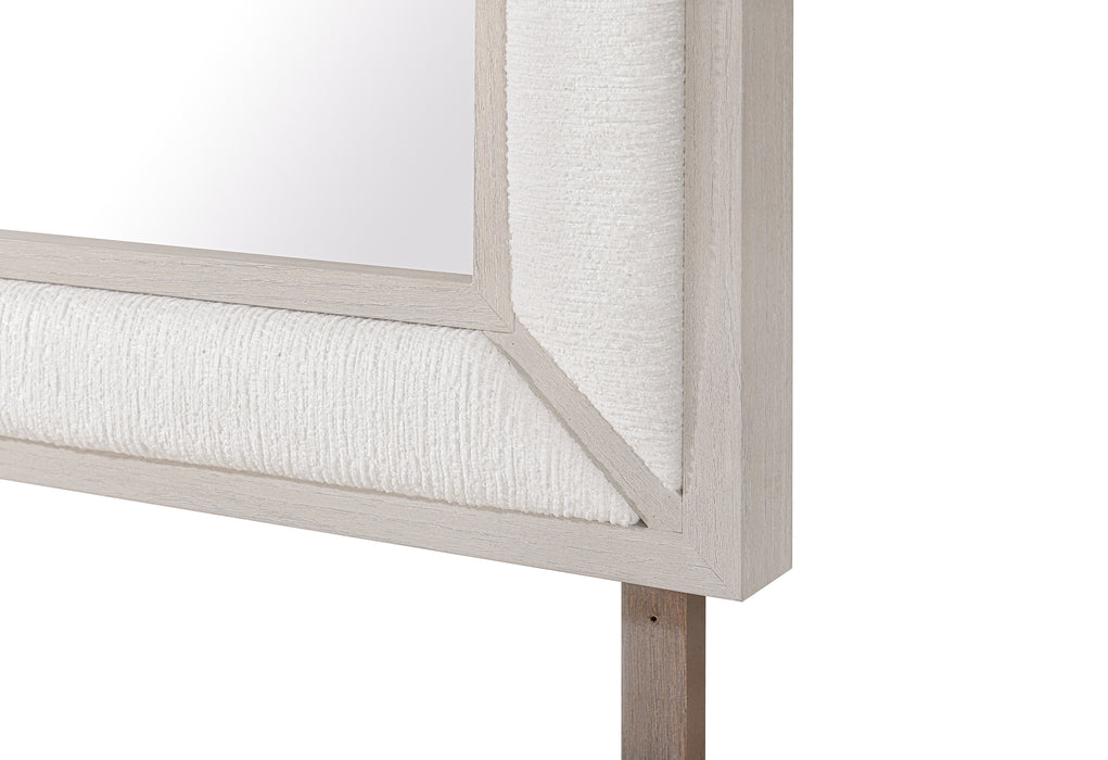 CLARA BEIGE UPHOLSTERED MIRROR