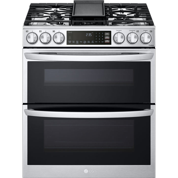 6.9 CF Smart Gas Double Slide-In, ProBake, Convection, InstaView,Air Fry - LTGL6937F